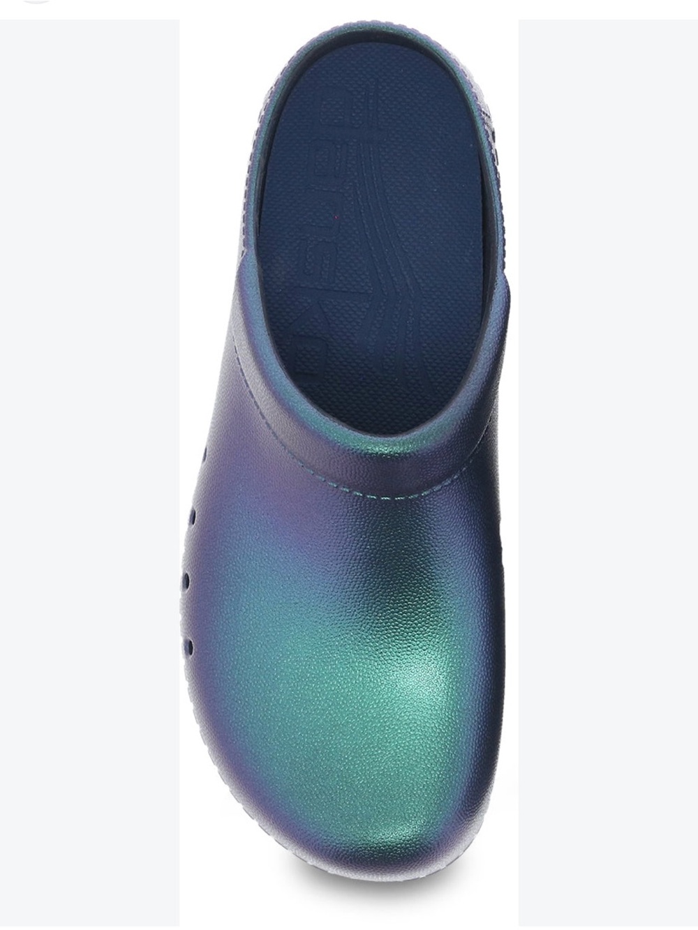 Dansko Women's Kane Black Iridescent Backless Nursing Clogs sze 38